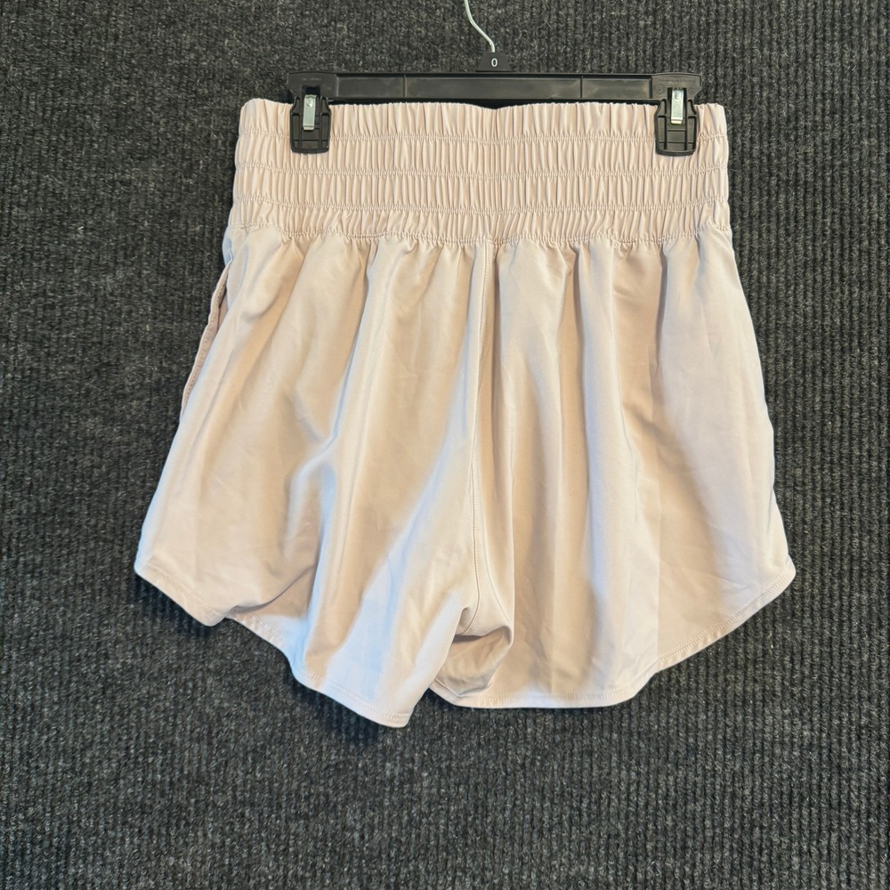 Nike Dri-FIT Training Shorts Womens Size M Light Pink Smocked Waist NWT - Picture 2 of 8
